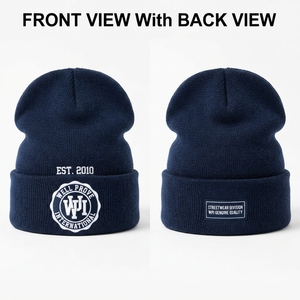 Premium Quality 260 GSM Cotton Yarn Knit Breathable & <b>Waterproof</b> Stacked <b>Beanie</b> Black Slouchy Cap Custom Logo Streetwear Unisex - Product Image 6