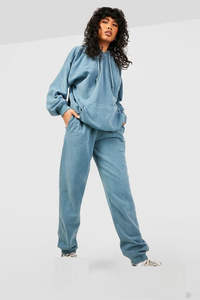 Survêtements d'hiver décontractés de luxe pour femmes, effet délavé, 100% coton, molleton doux 300 GSM, coupe régulière, avec logo personnalisé, pour le jogging - Product Image 5