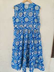 Robe longue d'été bohème élégante 100 % coton, coupe évasée, décontractée pour femme, légère et confortable, idéale pour la plage, vente en gros - Product Image 6
