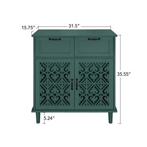 Mobile Americano con 2 Ante e 2 Cassetti per Camera da Letto, Soggiorno e Studio, per Arredamento Casa - Product Image 5