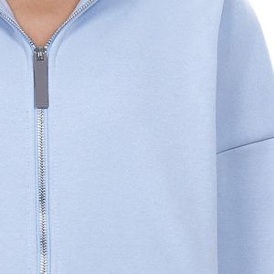 Sudadera con capucha para mujer, informal, con cremallera completa frontal, tejido de forro polar suave, capucha ajustable, mangas largas, bolsillos laterales, cómoda y para uso diario. - Product Image 4