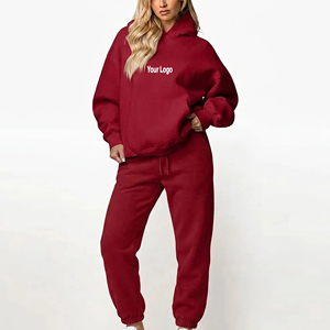 Streetwear Wholesale Affordable Price Oversized Pullover Hoodie & Baggy Jogger Set Solid Color Heavyweight Gym Wear <b>Sweatsuit</b> - Product Image 4