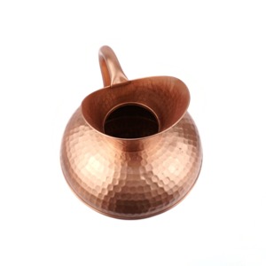 Carafe à eau en cuivre de forme ronde, style classique, finition lisse, prix d'usine en gros - Product Image 5