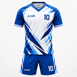 Maillot de football unisexe personnalisé AAIR - Polyester sublimé, anti-humidité, manches courtes, coupe athlétique, plusieurs couleurs disponibles - Product Image 6
