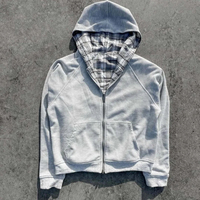 Sudadera con capucha extragrande de doble cara estilo gótico para mujer – Estilo Joker con cremallera para ropa urbana |   Sudadera con capucha de moda coreana para parejas