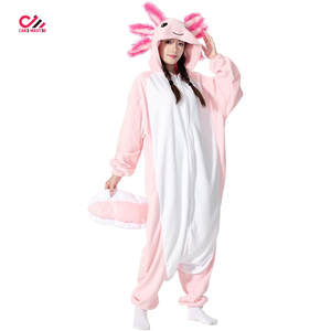 CARE MASTER Pijama de Forro Polar con Capucha para Mujer, Color Rosa, con Cremallera Completa, Suave y Adorable, con Diseño de Animal, Ropa de Dormir para Invierno - Product Image 1