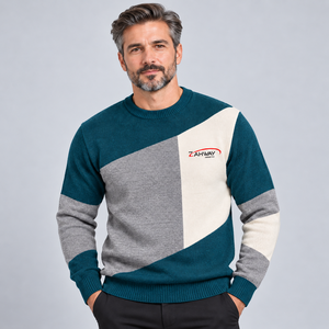 <b>Men</b> Casual <b>Sweater</b> With Fine Knitted Fabric Soft Texture Comfortable Fit Warm Design Ribbed Cuffs And Collar <b>For</b> Winter Everyday - Product Image 1