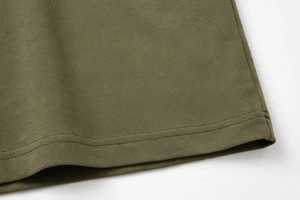 Camiseta de Algodón Verde Oliva Extra Grande para Hombre, Manga Corta, Cuello Redondo, Estilo Casual, Color Sólido, Tejido de Punto Jersey - Product Image 3