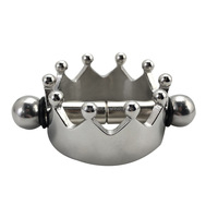 Pinces à tétons magnétiques couronnées en gros, en acier inoxydable, design fantaisie, jouets personnalisés, accessoires BDSM