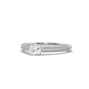 Bague solitaire en diamant rond de 1,090 carats cultivé en laboratoire pour femme AJRETAIL, en or blanc 14 carats certifié, taille 5 - Product Image 2