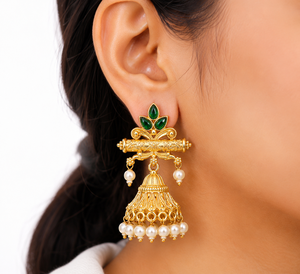 Trade Assurance Oxidized Silver <b>Gold</b>-Plated Bohemian Indian <b>Dangle</b> Jhumka <b>Earring</b> for Women Wholesale Supplier Direct Factory - Product Image 2