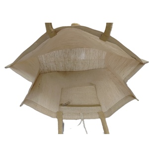 Soft <b>Padded</b> Rope Handle Blank Tote Bag For Customization High Quality Natural Juco Shopping Bag Grocery Bag For Stores - Product Image 6