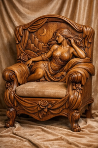 Sillón de Salón de Lujo Europeo, Tallado en Madera de Teca, Tapizado en Terciopelo, Relleno de Espuma, Mueble para Sala de Estar - Product Image 2