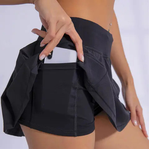 โลโก้แบบกำหนดเองและดีไซน์ด้านหน้า/เอวสำหรับชุดกีฬากอล์ฟผู้หญิงแบบรัดรูป กระโปรงเทนนิสคุณภาพสูง ระบายอากาศได้ดี - Product Image 6