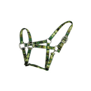 Nylon patterned horse halter Brass hardware for <b>equestrian</b> Nylon halter with design <b>Equestrian</b> use nylon halter - Product Image 3