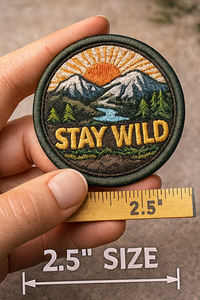 Lot de 10 patchs brodés Stay Wild, idéal pour les chapeaux, les vestes, les sacs, les travaux manuels – 100 pièces au total - Product Image 2