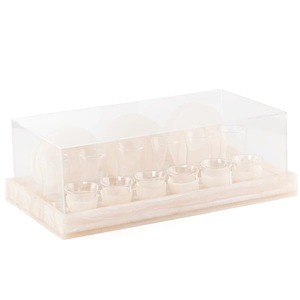 Plateau de service exclusif Virellora Imperial en résine fait main avec dôme en acrylique, tasses et assiettes pour fêtes élégantes et - Product Image 3