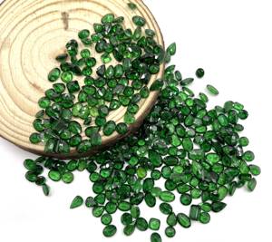 Lot de pierres précieuses en grenat tsavorite naturel, formes variées, taillées, 3-6 mm, certifiées IGI, pour la fabrication de bijoux - Product Image 5