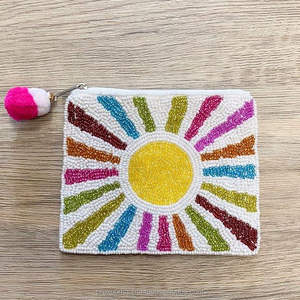 Bolso de mano Kiio hecho a mano, duradero, con bordado de cuentas, diseño a cuadros con bloques de color, gran capacidad, suave, moderno, para la noche - Product Image 4