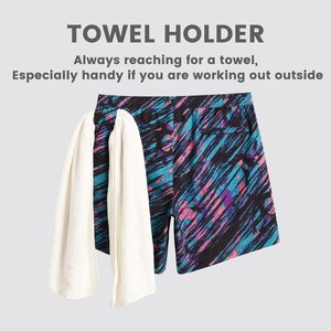 Shorts de sport multi-poches pour homme, séchage rapide, avec fermeture éclair et poche pour téléphone, motif imprimé, spandex, polyester, taille élastique - Product Image 4