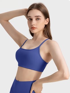 Women Backless Crossover Strap Workout <b>Crop</b> <b>Top</b> Soft Elasticity Dance Training Bralette Medium Support Athletic Activewear - Product Image 1