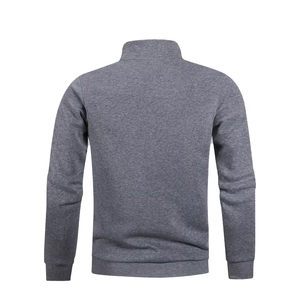 OEM Men's Half Zip Fleece Sweatshirt Plain Oversized <b>Mock</b> <b>Neck</b> Pullover Custom Streetwear Cotton Winter <b>Top</b> - Product Image 2
