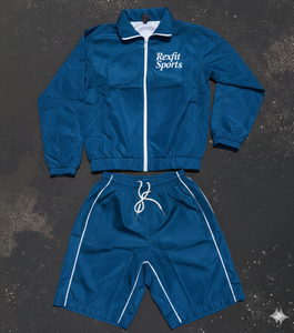 ชุดเซ็ตเสื้อแจ็คเก็ตและกางเกงวอร์ม Rexfit Sports คุณภาพพรีเมียม ผ้าไนลอนกันลม ขายส่ง - Product Image 1