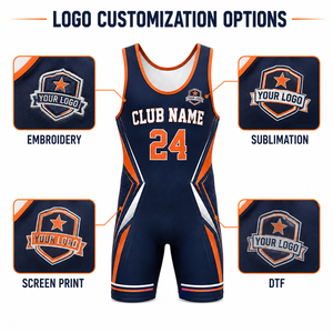 Traje de Lucha Libre Personalizado de Una Pieza con Estampado por Sublimación, Holgado, de Secado Rápido, Transpirable, Unisex para Adultos, Azul Marino, Blanco, Ropa de Artes Marciales - Product Image 4