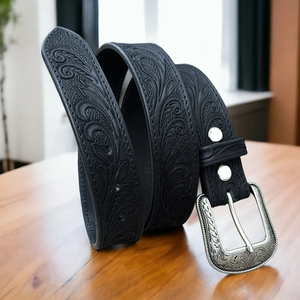 Cinturón de Cuero Estilo Western con Decoración de Cuentas Multicolores, Diseño Personalizado, Material Argentino, Precio de Fábrica - Product Image 2