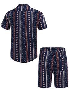 Men Stylish <b>Set</b> Tropical Print Short Sleeve Shirt Beach Shorts Matching Holiday Summer Casual Colorful Top top mens <b>twin</b> <b>set</b> - Product Image 2
