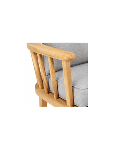 Fauteuil scandinave en bois avec revêtement en tissu, design moderne pour salon, maison, villa et mobilier d'hôtel - Product Image 5