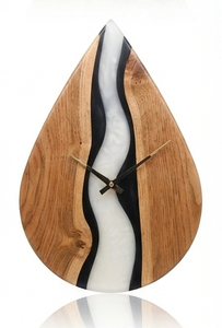 Horloge murale carrée à effet bois, horloge analogique silencieuse 2D, horloge décorative pour la maison, le bureau, taille personnalisée, forme ronde - Product Image 4