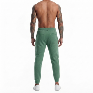 DROGEN EXPORT Sage Green Sherpa Lined Fleece Sweatpants Lightweight Spring Drawstring Anti-Pilling Athletic Activewear Men's - Product Image 2