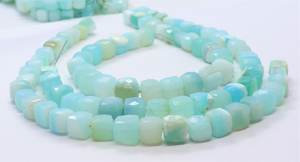 AAA Natural Peruvian <b>Opal</b> Faceted Cube Beads 8-9 MM 3D Box Shape Peru <b>Opal</b> Gemstone Beads 8 Inch <b>Opal</b> Beads For Jewelry Making - Product Image 4
