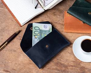 Genuine Leather Cash Envelope System Wholesale Manufacturer Custom Logo Luxury Cash Stuffing B2B Wallet LCE-0038 - Product Image 5