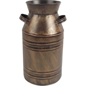 Hot Sale Iron Galvanized Milk Can Shape Floor <b>Vase</b> Flower Holder Handmade Wedding Eco-Friendly Home Garden Decor - Product Image 3