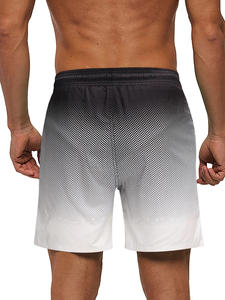 Shorts d'été personnalisés pour hommes, coupe régulière, coupe-vent imperméable, en nylon léger pour la gym, motif uni - Product Image 2