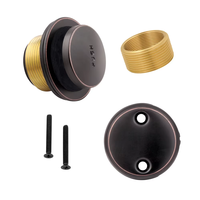 Kit de conversion de bonde de baignoire en laiton de qualité supérieure avec plaque de trop-plein à double trou, raccord universel