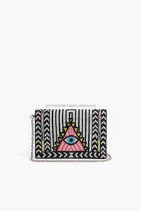 Porte-monnaie décoratif artisanal en perles de rocaille Mini sac à main léger pour femme - Product Image 4