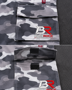Gray <b>Camo</b> Vintage Woven <b>Men</b> Denim Cargo Shorts Mid Waist Quick Dry Casual Winter Summer Wear - Product Image 6