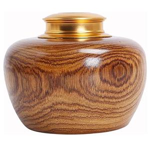 Memorable Cremation Mango <b>Wood</b> Funaral <b>Urn</b> <b>for</b> Human <b>Ashes</b> Shiny Polished Mango <b>Wood</b> Adult Cremation <b>Urns</b> With Metal Lid - Product Image 1