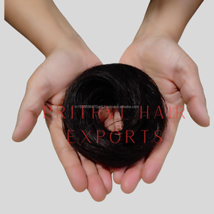27สีบลอนด์สตรอเบอรี่ความหนาแน่นสูงผมต่อแบบเลมี่มวยผมแบบพรีเมี่ยม - Product Image 1