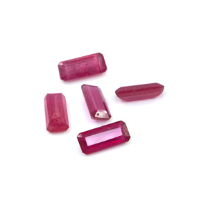 Rubis naturels de Bangkok, octogones calibrés 4x9mm, pierres précieuses de rubis naturelles facettées pour la fabrication de bijoux, prêtes à l'emploi - Product Image 1