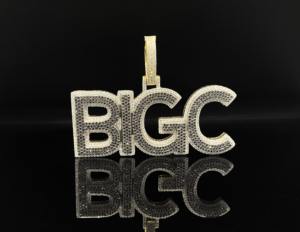 Collar con Colgante de Diamantes Estilo Gota, Chapado en Oro Personalizado, Estilo Hip Hop - Product Image 2