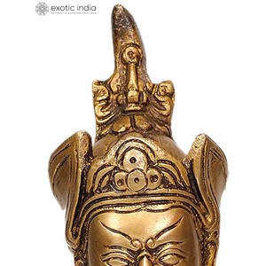ประติมากรรมทองเหลืองทำด้วยมือ8นิ้วของ guru padambhava buddhist Deity Idol ผลิตในอินเดีย - Product Image 4