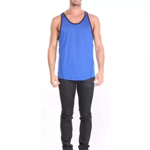 Camiseta sin Mangas Azul para Hombre con Logotipo e Impresión Personalizados, Cuello Redondo, Tejido de Punto, Estilo Casual, Transpirable, Ropa Deportiva, Precio al por Mayor - Product Image 5