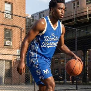 Ensemble d'uniformes de basketball pour hommes, maillot et short en mesh respirant, vêtements de sport pour l'entraînement, vêtements d'équipe, logo personnalisé, Maluza Industries - Product Image 6