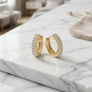Joyería Fina al por Mayor, Aros de Oro Sólido de 10K con Diamantes Cultivados en Laboratorio, Clásicos y Personalizables para Bodas, Fiestas y Regalos - Product Image 3