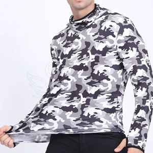 Chemise de pêche à capuche pour homme, imprimé camouflage, 100% polyester, UPF 50, anti-UV, veste pull, vêtements de sport pour adultes - Product Image 4