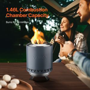 Brasero Portátil de Acero Inoxidable de 6 Pulgadas para Mesa, Chimenea Interior/Exterior con Quemador de Alcohol para S'mores - Product Image 3